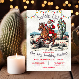 Horse Santa Helgdag Rodeo Desert jul Party Inbjudningar