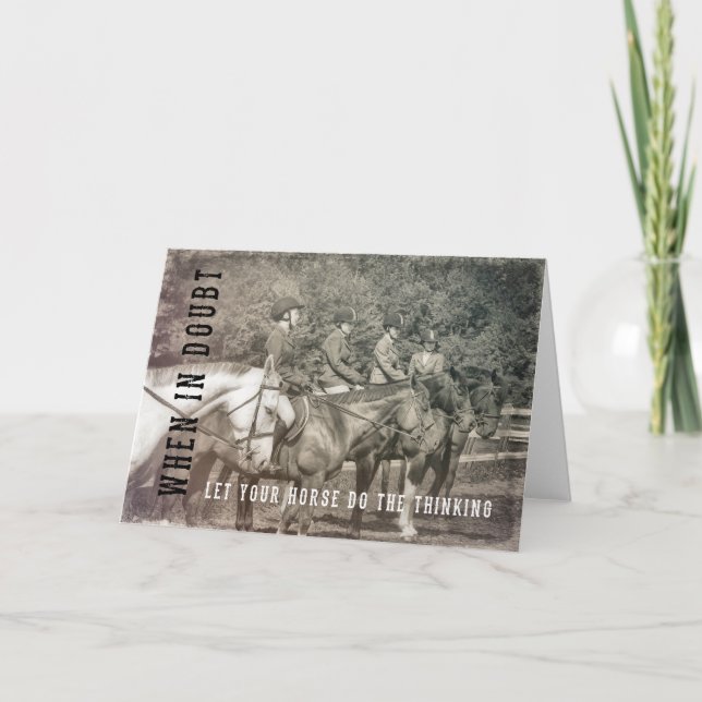 HORSE SENSE-gratulationskort Tack Kort (Framsida)