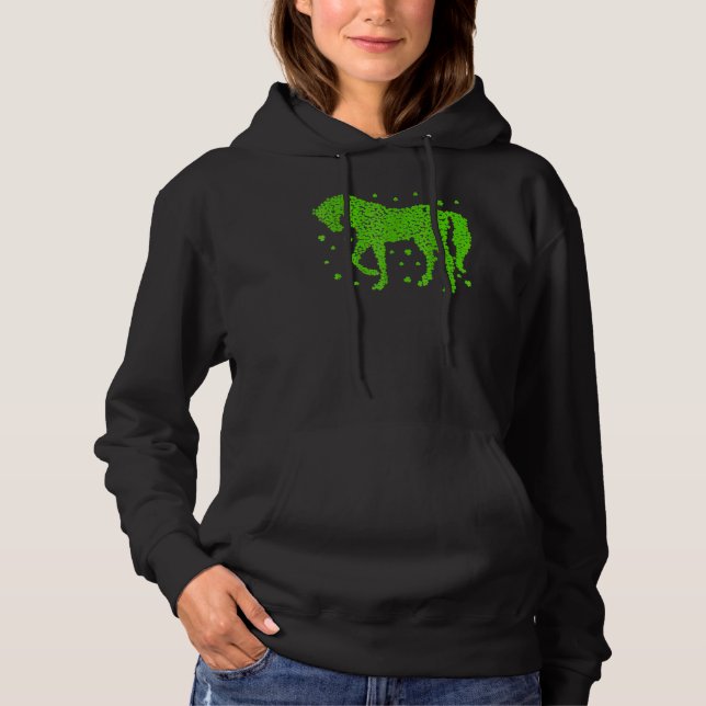 Horse Shamrock  Equestrian Patrick T Shirt (Framsida)