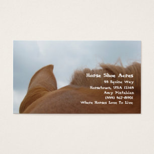 Horse Shoe Acres Sorrel Horse Visitkort