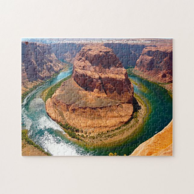 Horse Shoe Bend Colorado River Jigszle Puzzle Pussel (Horisontell)