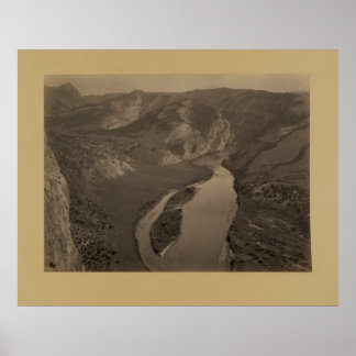 Horse Shoe Canyon, Grönt River, 1872 Poster