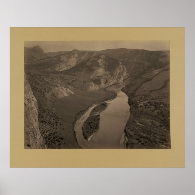 Horse Shoe Canyon, Grönt River, 1872 Poster (Framsidan)