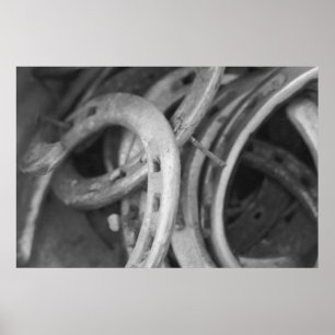 Horse Shoe Print Poster