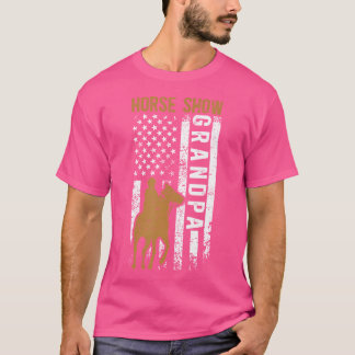 Horse Show Grandpa US Flagga Equestrian Grandfathe T Shirt
