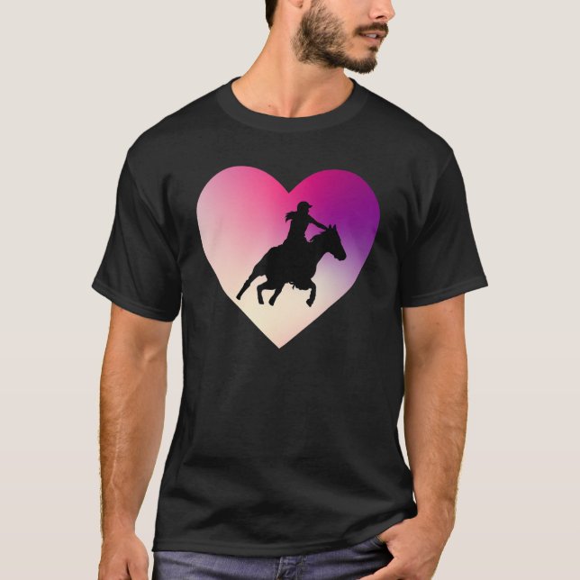Horse Show Heart Equestrian Jockey Showhopping Com T Shirt (Framsida)
