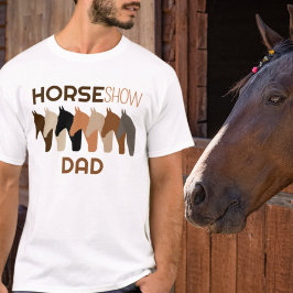 Horse Show Pappa Roligt Equestrian Pappa För manar T Shirt