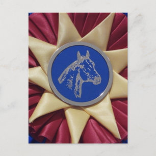 Horse Show Rosette Vykort