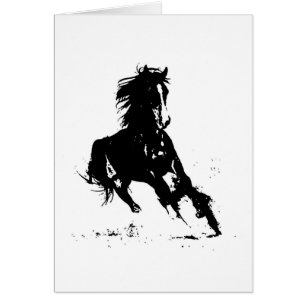 Horse Silhouette Hälsningskort