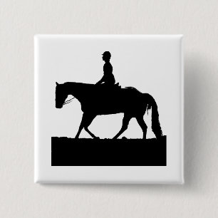 Horse Silhouette Knapp