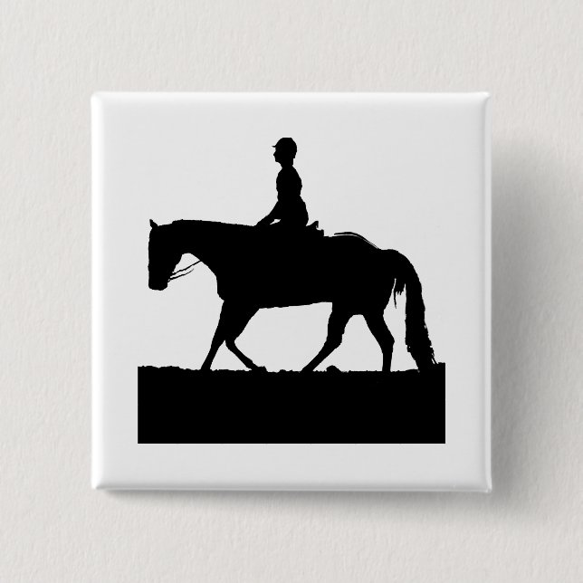 Horse Silhouette Knapp (Framsida)