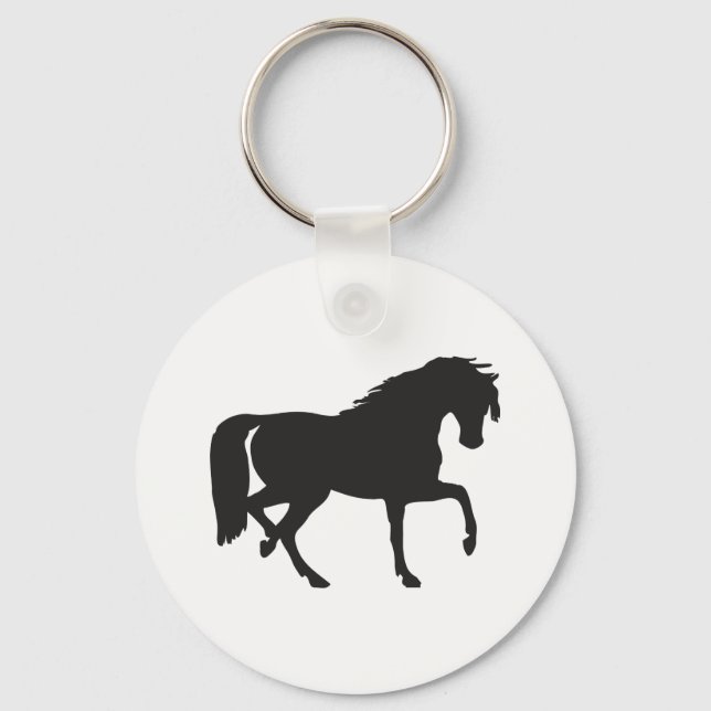 Horse Silhouette Nyckelring (Framsida)