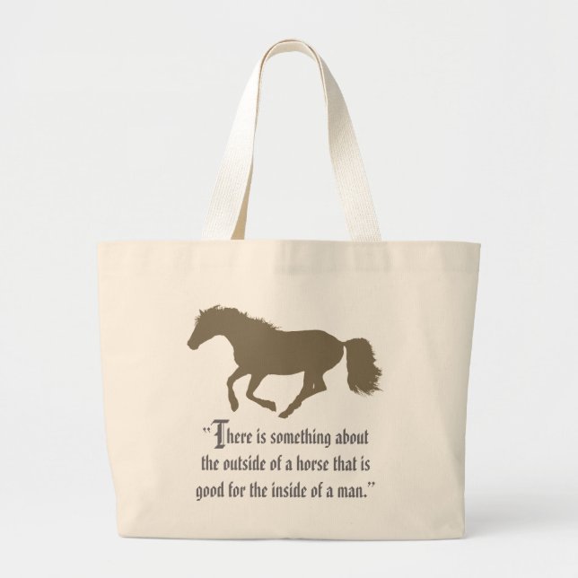 Horse Silhouette-offert Jumbo Tygkasse (Framsidan)