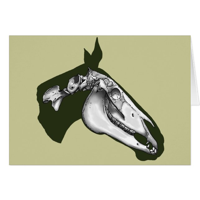 Horse Skeleton Hälsningskort (Framsidan Horizontal)