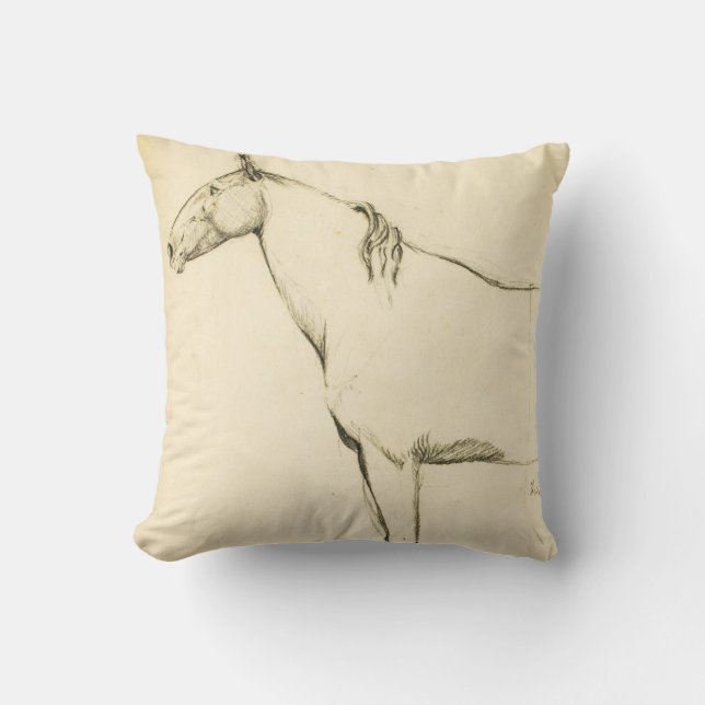 Horse Sketch Kudde (Framsida)