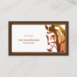 Horse Sketch och Snaffle Bit i Brown Visitkort