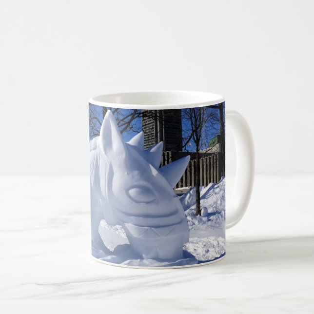 Horse Snö Sculpture, Quebec, Kanada Kaffemugg (Framsida höger)