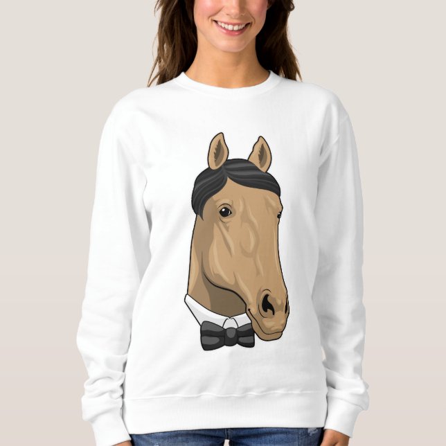 Horse som gentleman med Bow tie T Shirt (Framsida)