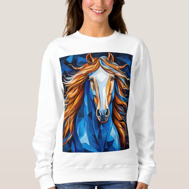 Horse Stached Glass T Shirt (Framsida)