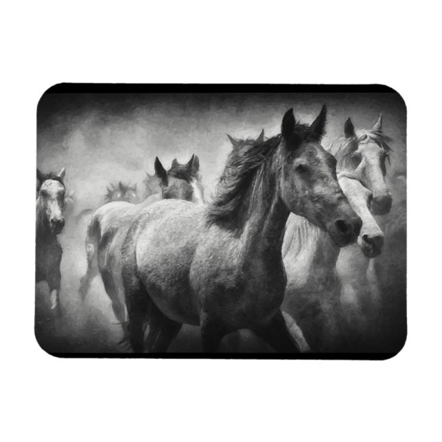 Horse Stampede Magnet (Horisontell)