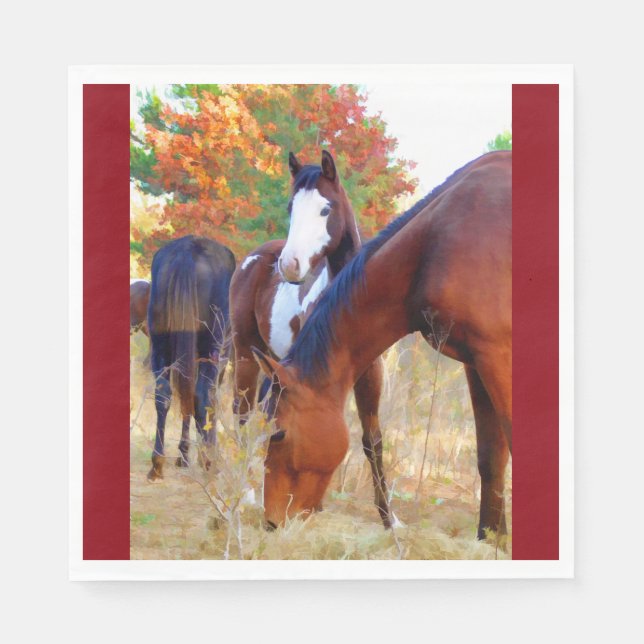 Horse Standard Luncheon Napkin Pappersservett (Framsidan)