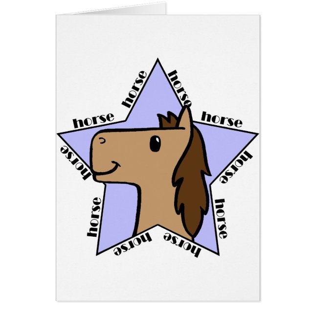 Horse Star Hälsningskort (Framsidan)
