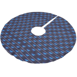 Horse Starry Night Julgransmatta Borstad Polyester