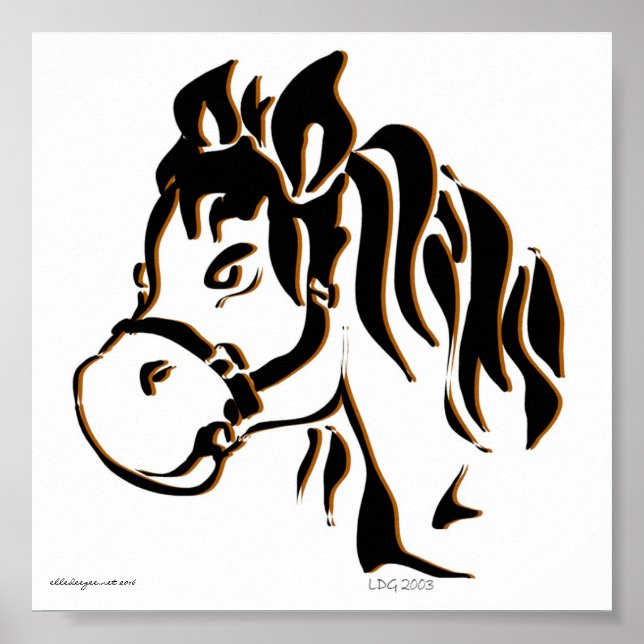 Horse Stencil Poster (Framsidan)