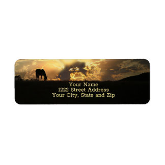 Horse Sunrise BeVY Nature Returadress Etikett