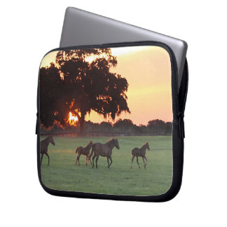 Horse Sunset Art Laptop sleeve
