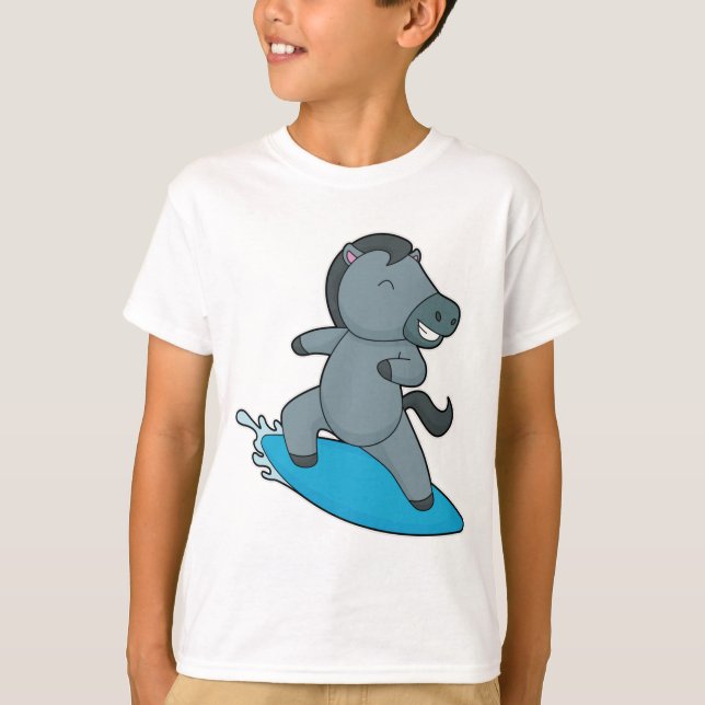 Horse Surfer Vatten sport T Shirt (Framsida)