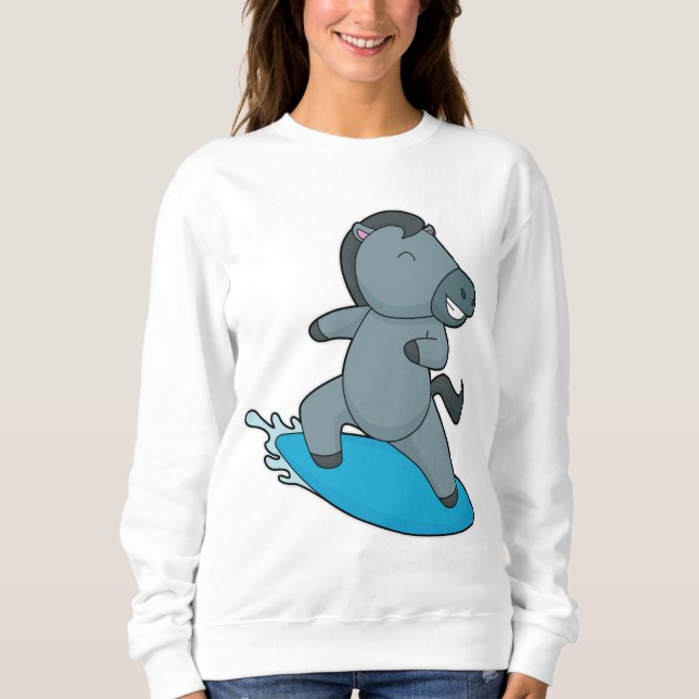 Horse Surfer Vatten sport T Shirt (Framsida)