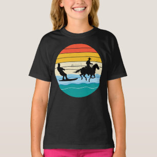 Horse Surfing Wakeboarding Vatten Skiing Sea Wave T Shirt