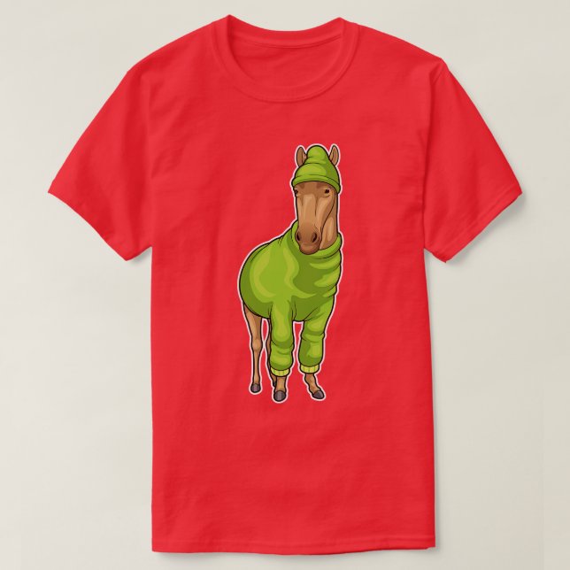 Horse Sweater Beanie T Shirt (Design framsida)