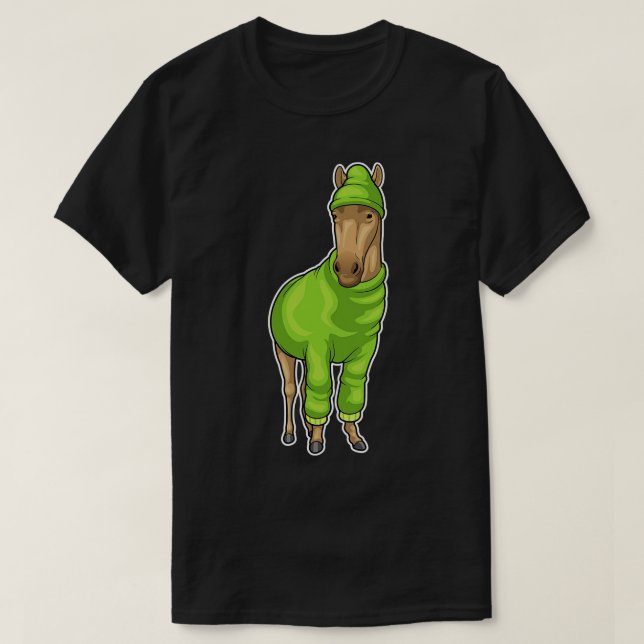 Horse Sweater Beanie T Shirt (Design framsida)