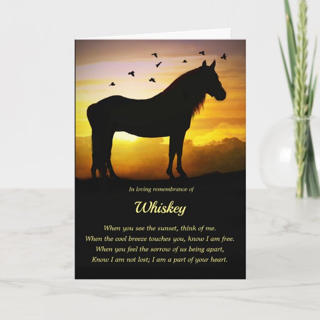 Horse Sympathy Andlig Horses Namn Kort (Framsida)