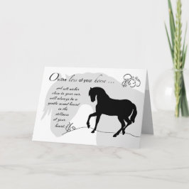 Horse Sympathy Black Silhouette Kort