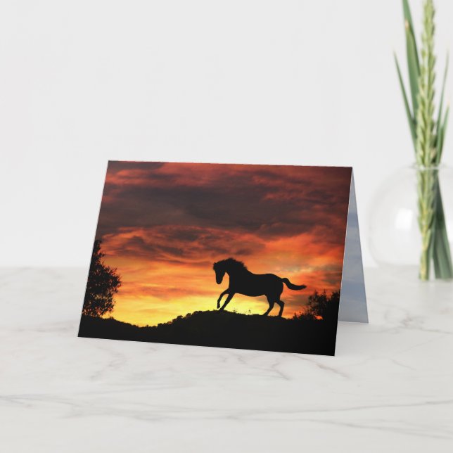 Horse sympathy card kort (Framsida)