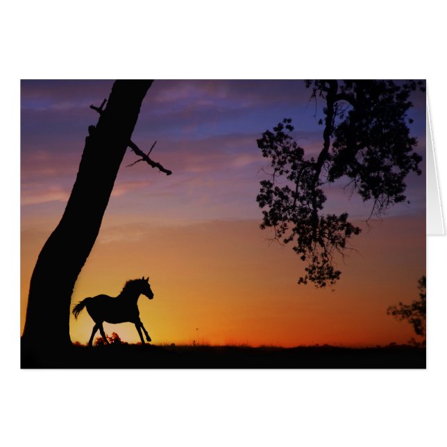 Horse Sympathy Card Spirit Hälsningskort (Framsidan Horizontal)