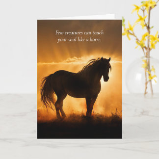 Horse Sympathy Condolences Loss in Sunset Kort
