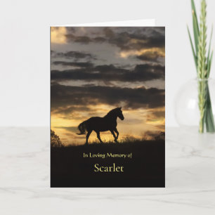 Horse Sympathy Custom Name Galloping Horse Kort