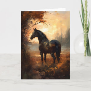 Horse Sympathy Peacnice Sunset Equestrian Kort