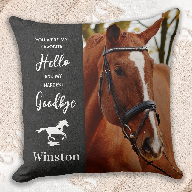 Horse Sympathy Quote - Horse Loss - Pet Memorial Kudde (Skapare uppladdad)