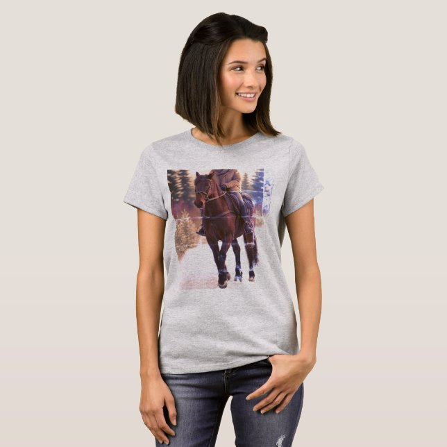 Horse T-Shirt (bild skapat med grok) (Hel framsida)