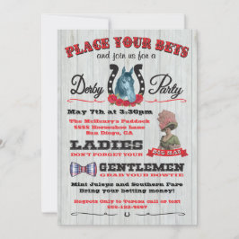 Horse Tävla Derby Party Poster inbjudan