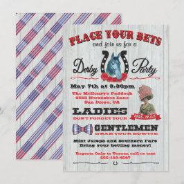 Horse Tävla Derby Party Poster inbjudan