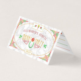 Horse Tävla Derby Wager Party Games Betting Slip Visitkort