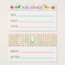 Horse Tävla Derby Wager Party Games Betting Slip