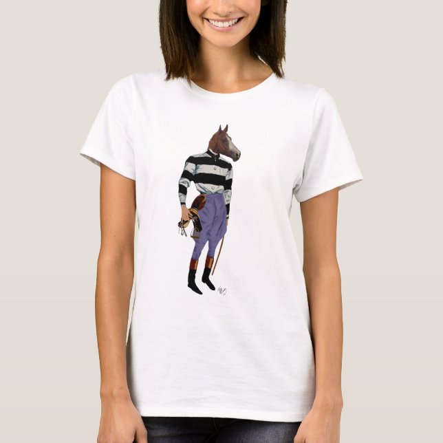 Horse Tävla Jockey Fullt 2 T-shirt (Framsida)
