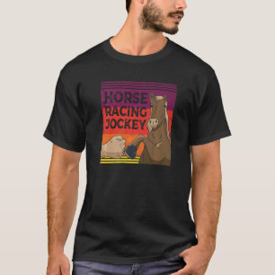 Horse Tävla Jockey Horses Tävling Racer T Shirt